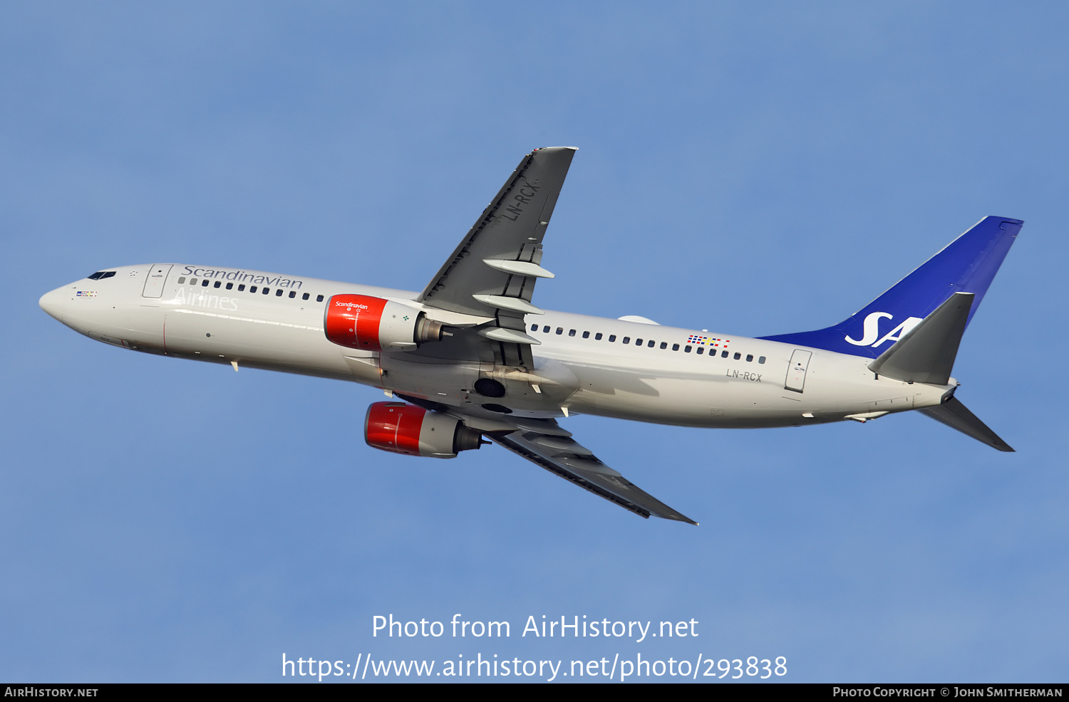 Aircraft Photo of LN-RCX | Boeing 737-883 | Scandinavian Airlines - SAS | AirHistory.net #293838