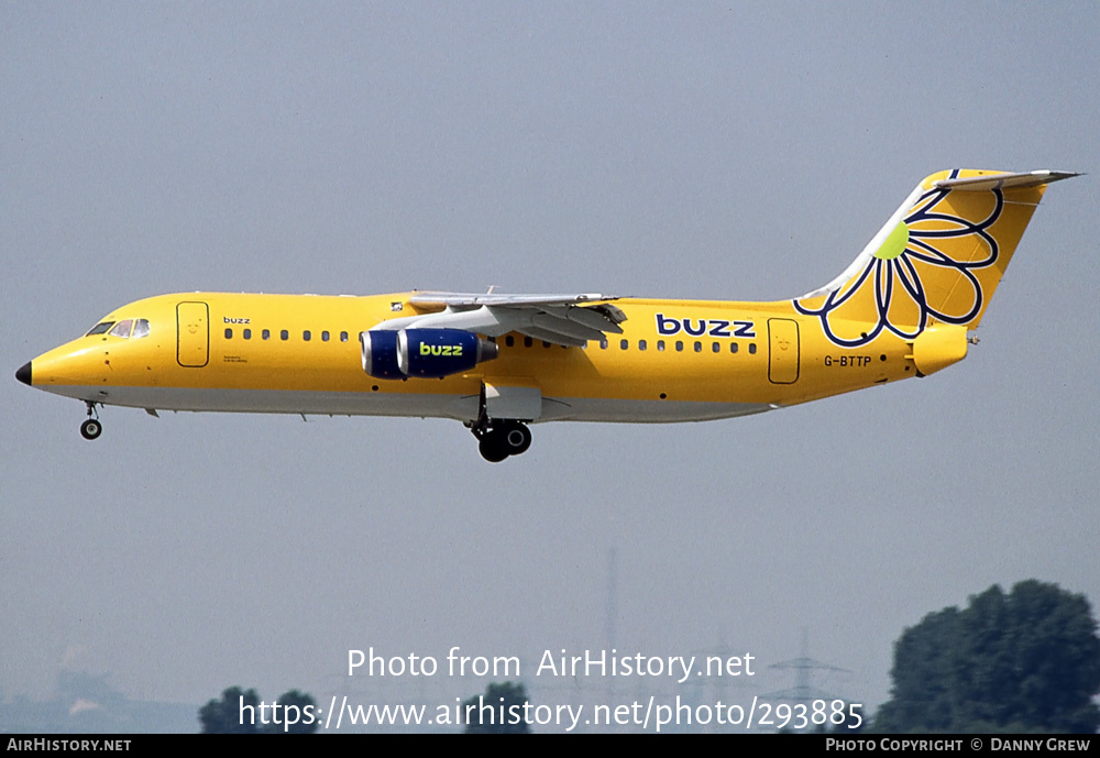 Aircraft Photo of G-BTTP | British Aerospace BAe-146-300 | Buzz | AirHistory.net #293885