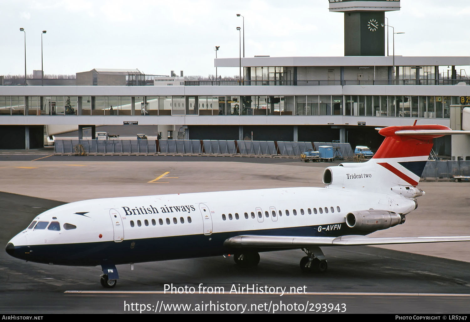 Aircraft Photo of G-AVFN | Hawker Siddeley HS-121 Trident 2E | British Airways | AirHistory.net #293943