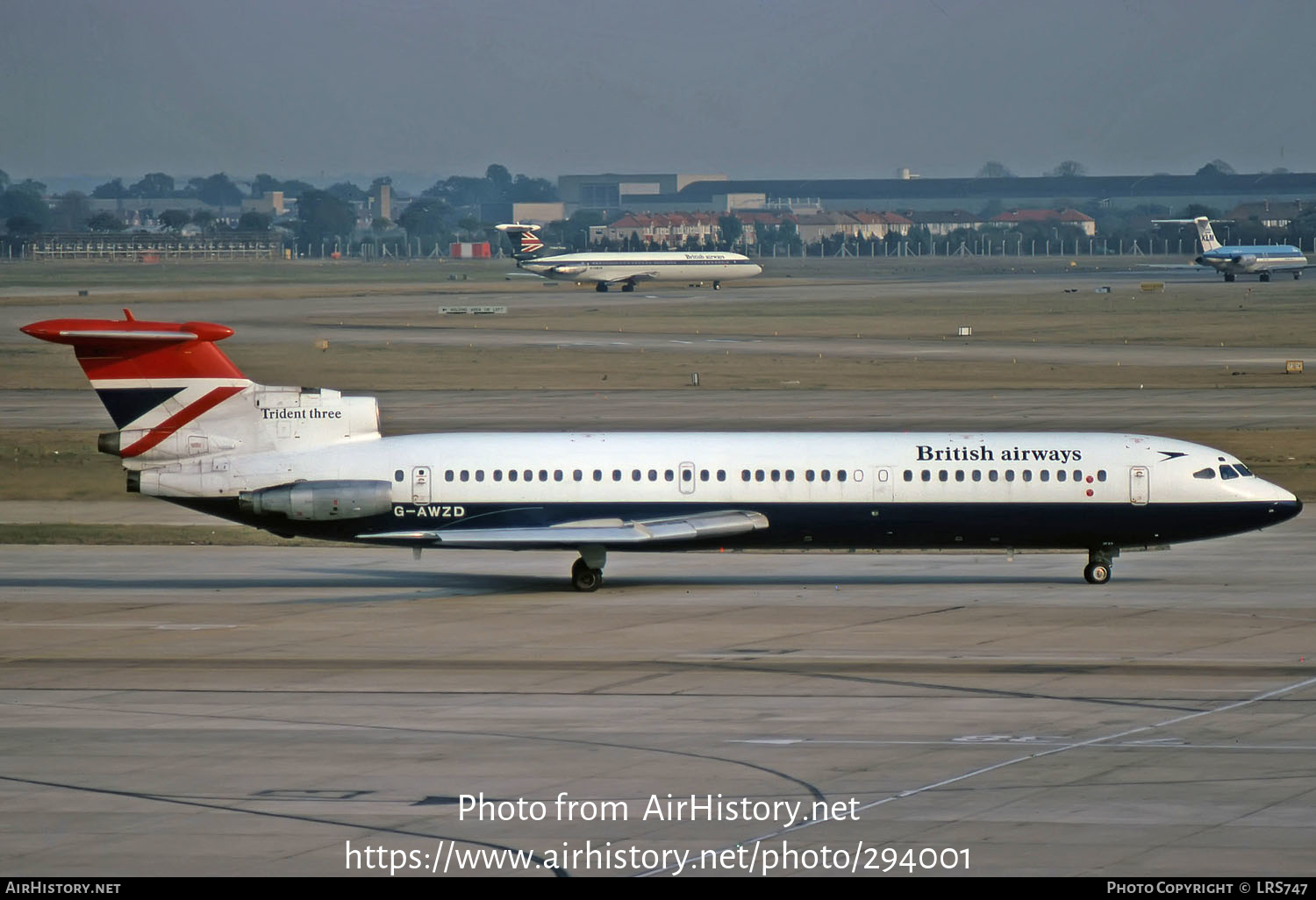 Aircraft Photo of G-AWZD | Hawker Siddeley HS-121 Trident 3B | British Airways | AirHistory.net #294001