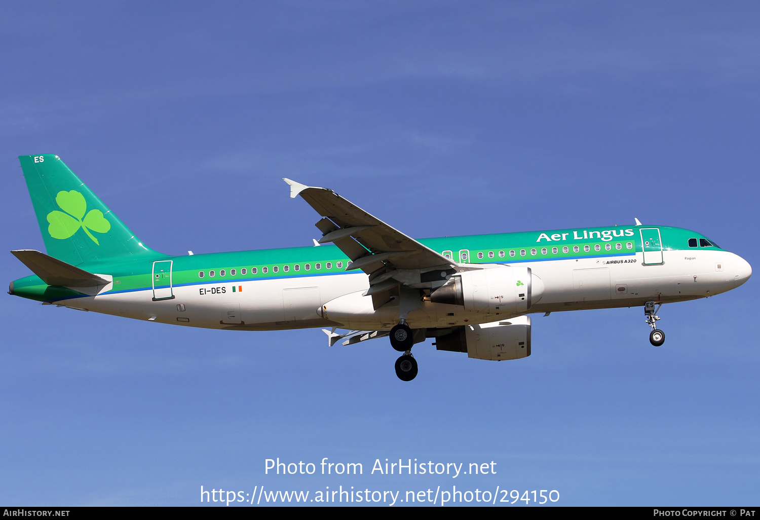 Aircraft Photo of EI-DES | Airbus A320-214 | Aer Lingus | AirHistory.net #294150