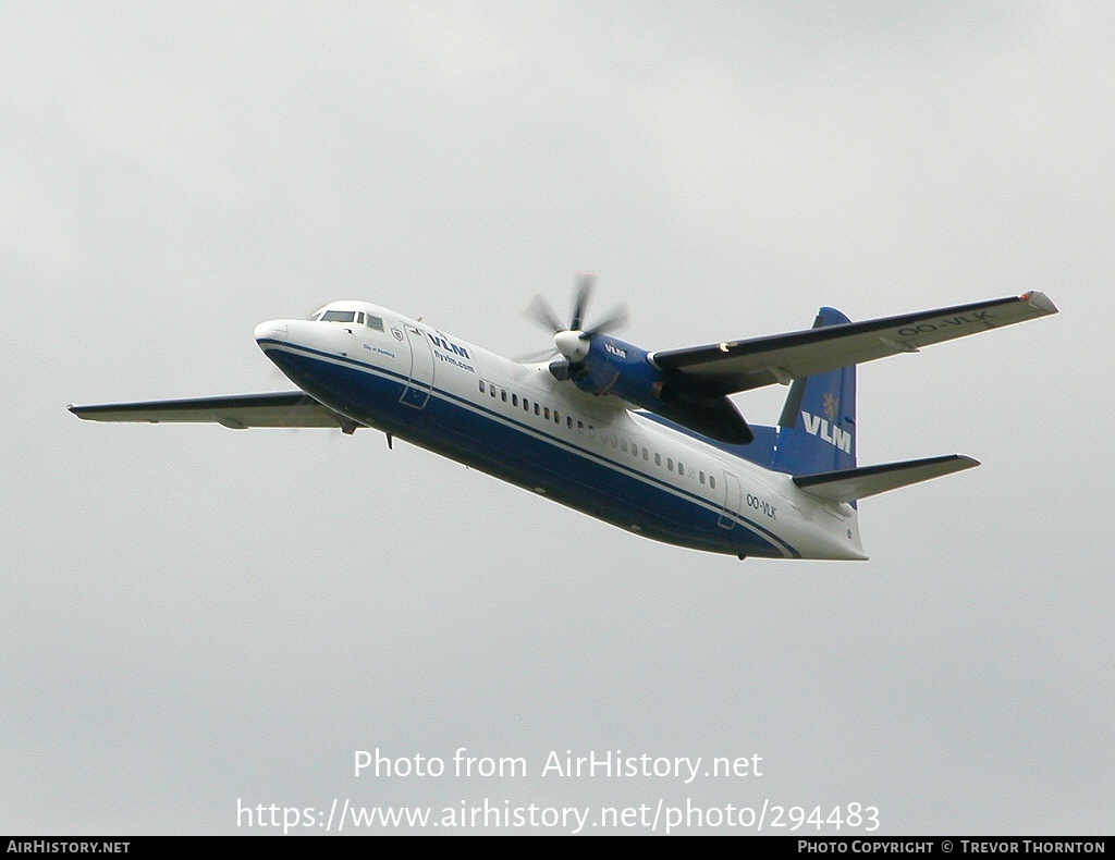 Aircraft Photo of OO-VLK | Fokker 50 | VLM Airlines | AirHistory.net #294483