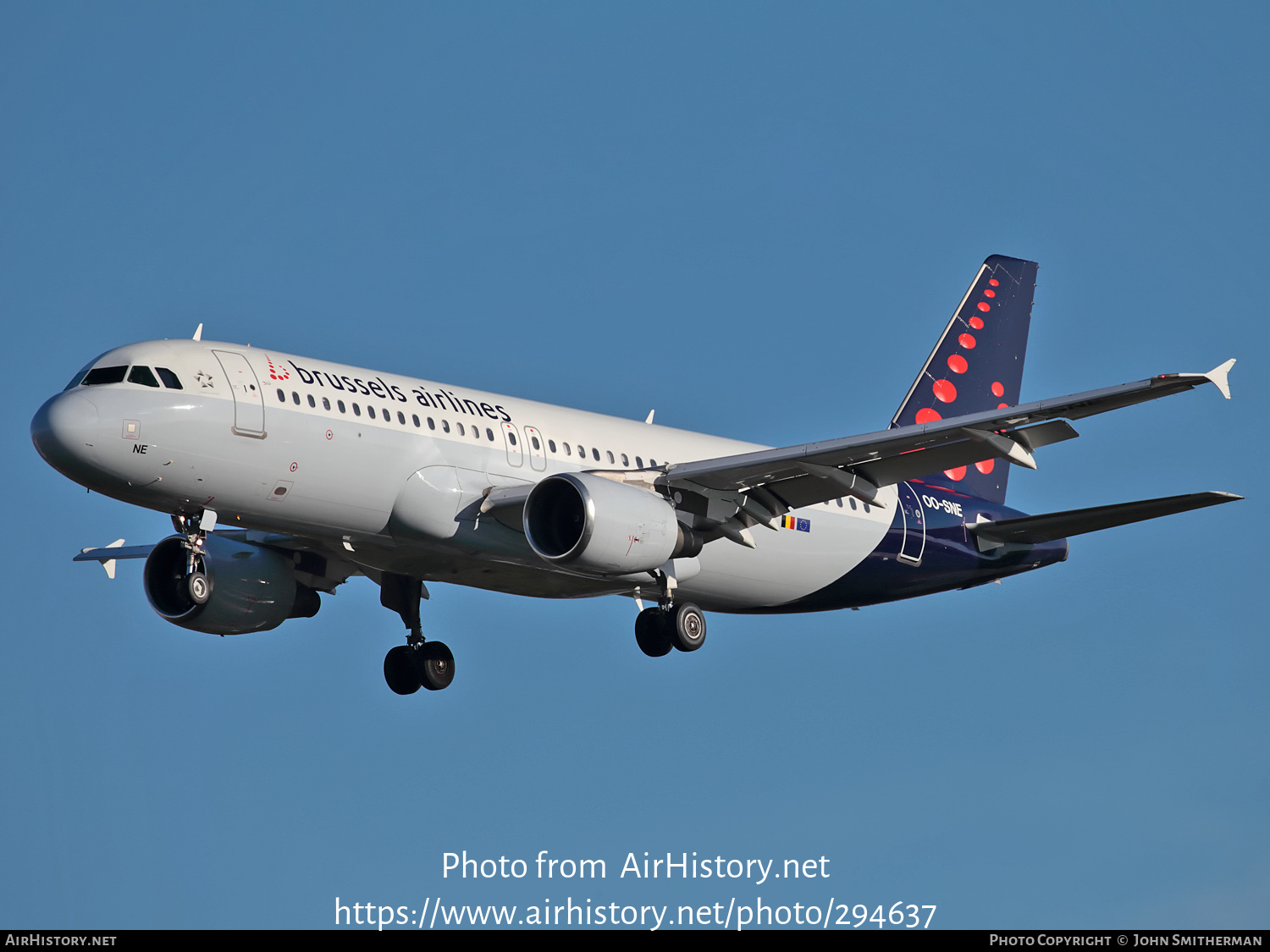 Aircraft Photo of OO-SNE | Airbus A320-214 | Brussels Airlines | AirHistory.net #294637