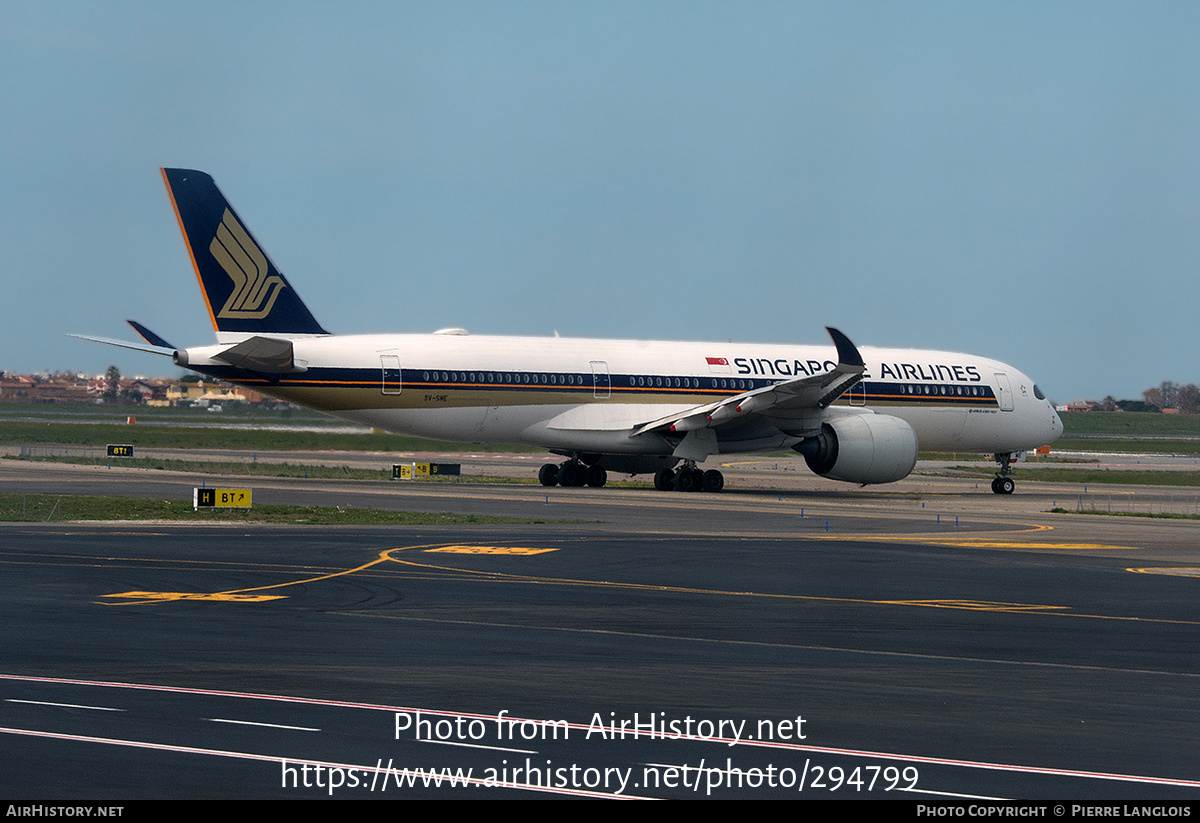 Aircraft Photo of 9V-SME | Airbus A350-941 | Singapore Airlines | AirHistory.net #294799