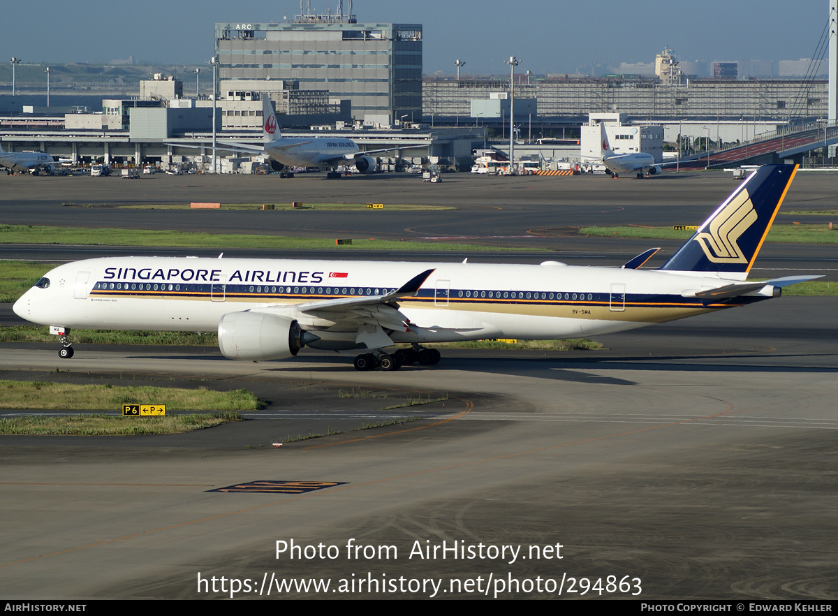 Aircraft Photo of 9V-SMA | Airbus A350-941 | Singapore Airlines | AirHistory.net #294863