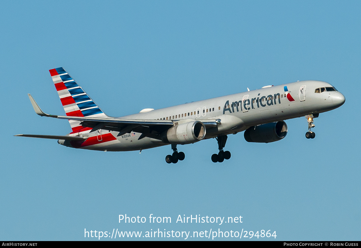 Aircraft Photo of N189AN | Boeing 757-223 | American Airlines | AirHistory.net #294864