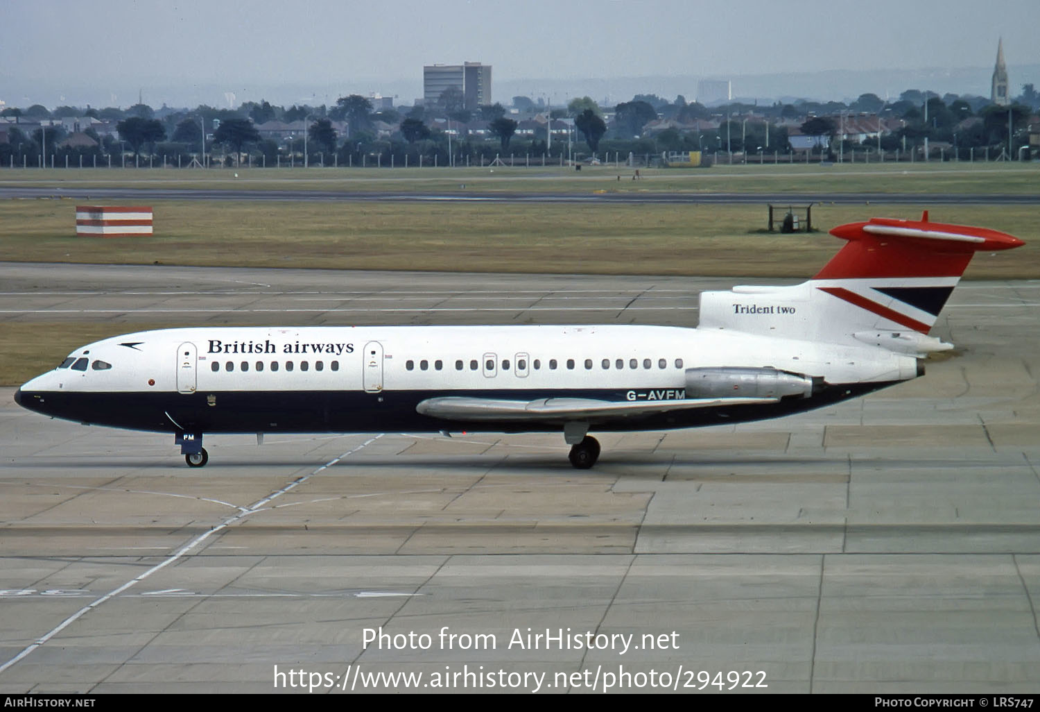 Aircraft Photo of G-AVFM | Hawker Siddeley HS-121 Trident 2E | British Airways | AirHistory.net #294922