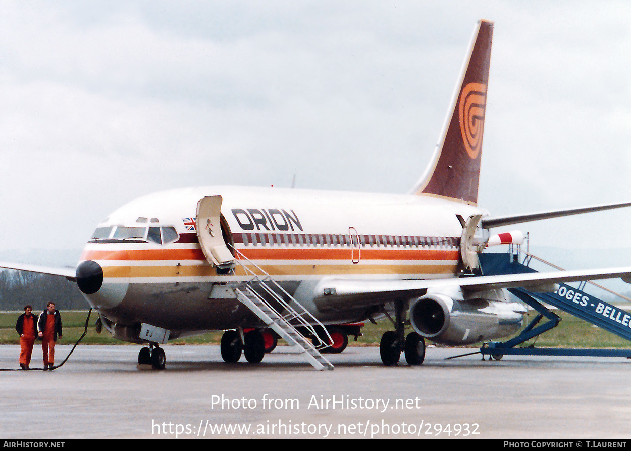 Aircraft Photo of G-BJBJ | Boeing 737-2T5/Adv | Orion Airways | AirHistory.net #294932