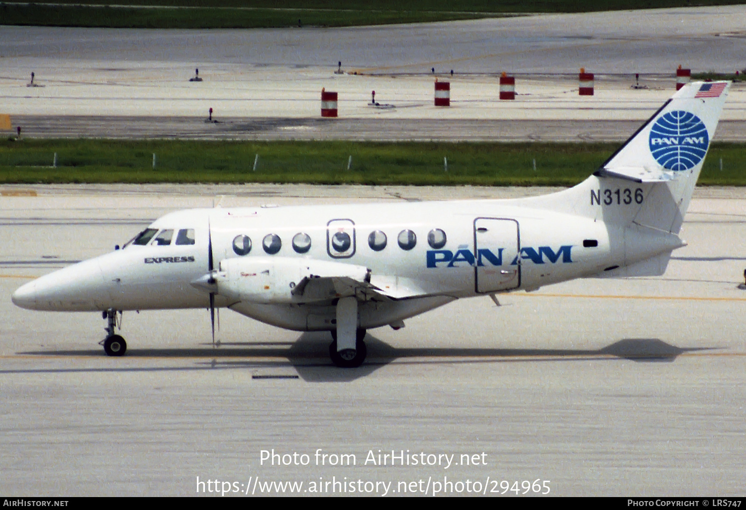 Aircraft Photo of N3136 | British Aerospace BAe-3201 Jetstream Super 31 | Pan Am Express | AirHistory.net #294965