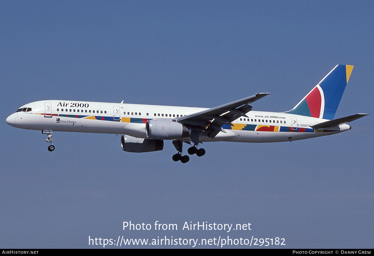 Aircraft Photo of G-OOOG | Boeing 757-23A | Air 2000 | AirHistory.net #295182