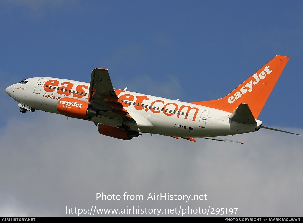 Aircraft Photo of G-EZKE | Boeing 737-73V | EasyJet | AirHistory.net #295197