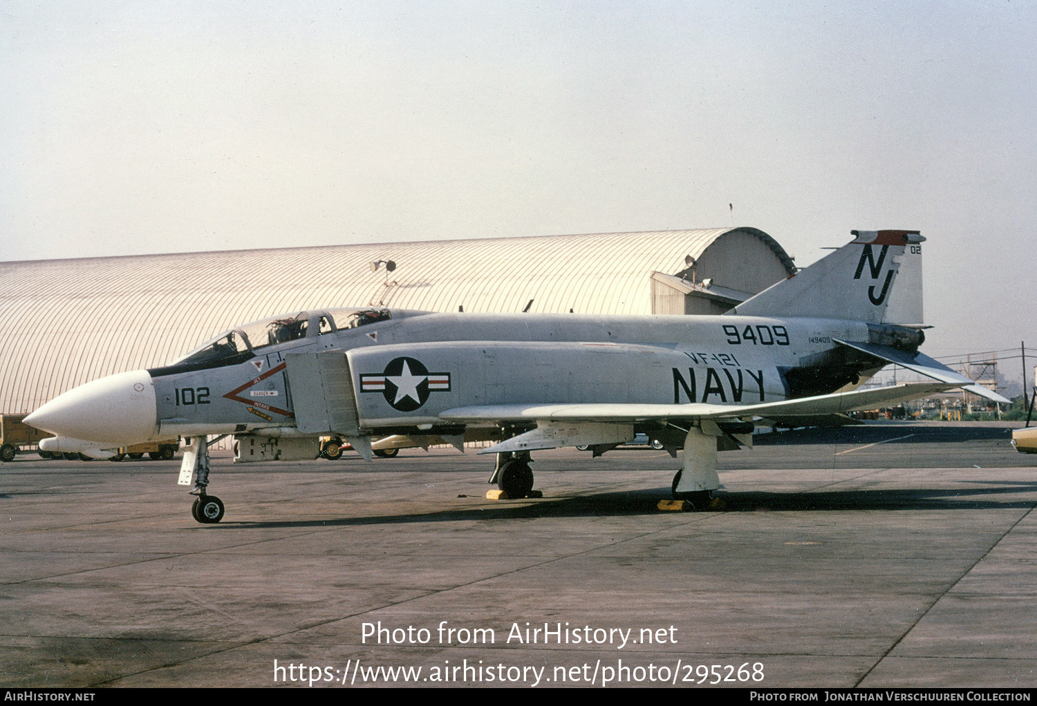 F 4b Phantom Ii Aircraft Of Fighter Squadron Vf 103 Pictured Secured ...