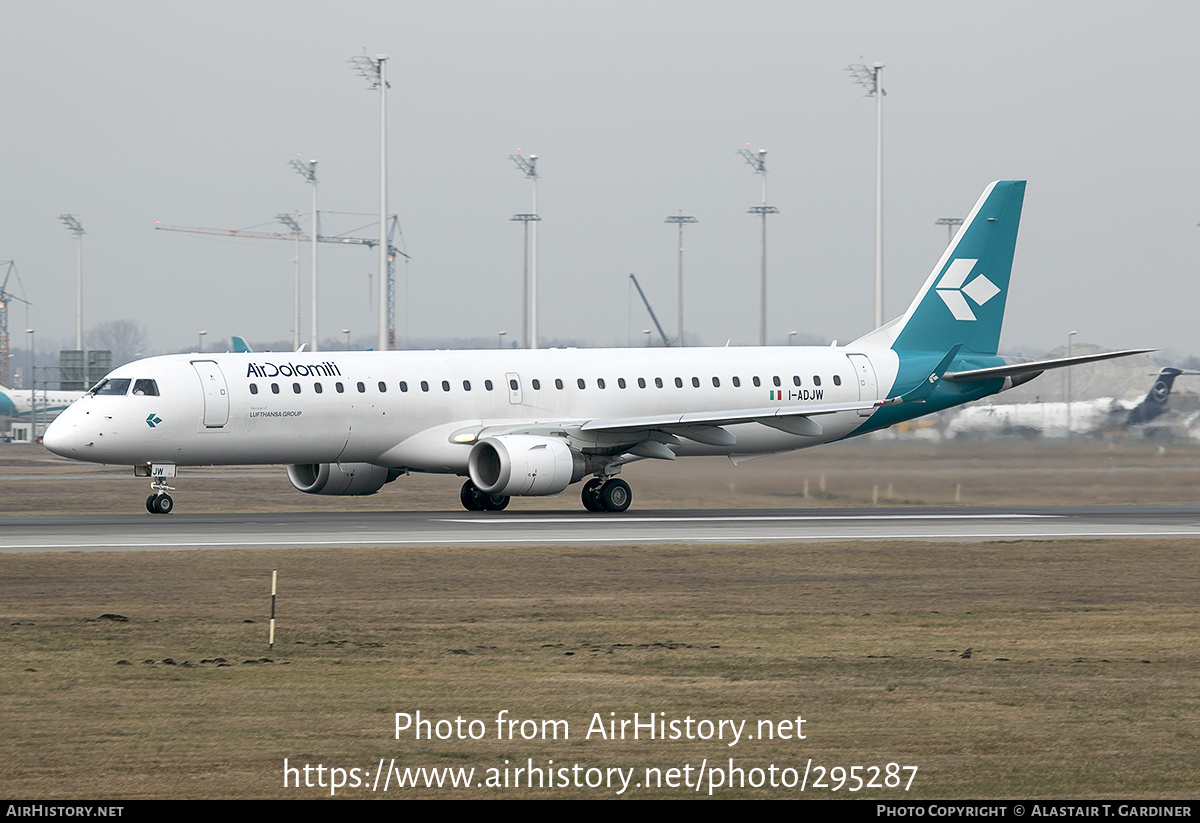 Aircraft Photo of I-ADJW | Embraer 195LR (ERJ-190-200LR) | Air Dolomiti | AirHistory.net #295287