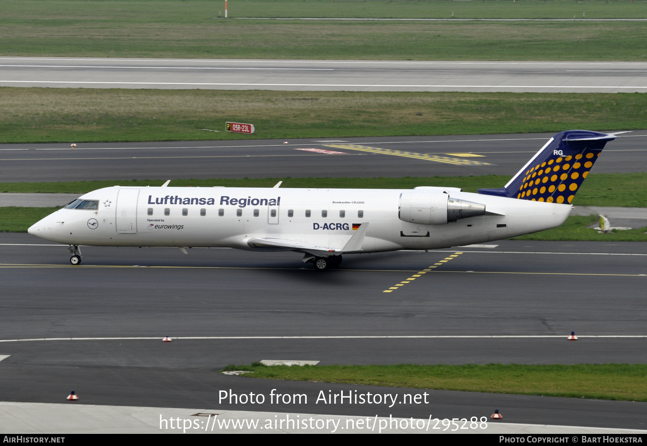 Aircraft Photo of D-ACRG | Bombardier CRJ-200LR (CL-600-2B19) | Lufthansa Regional | AirHistory.net #295288