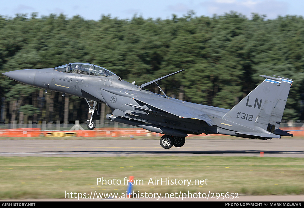 Aircraft Photo of 91-0312 | McDonnell Douglas F-15E Strike Eagle | USA - Air Force | AirHistory.net #295652