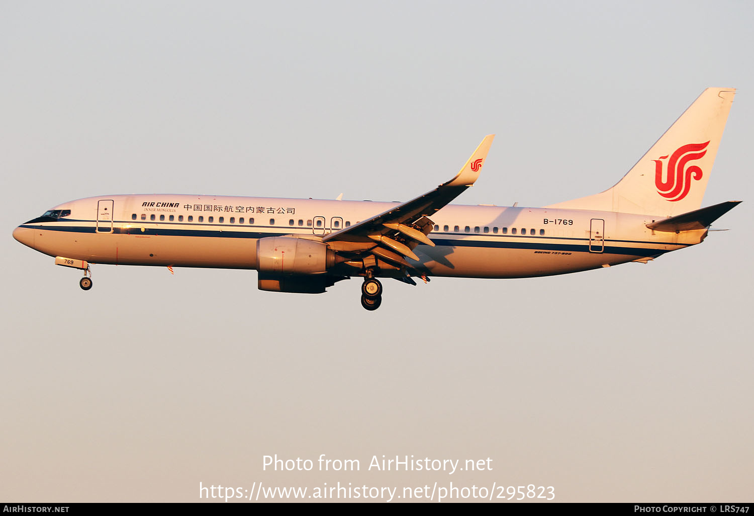 Aircraft Photo of B-1769 | Boeing 737-89L | Air China Inner Mongolia | AirHistory.net #295823