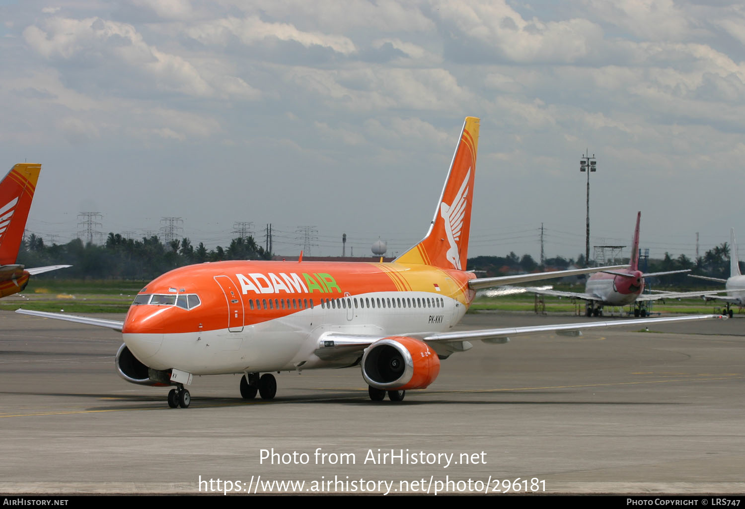 Aircraft Photo of PK-KKV | Boeing 737-33A | AdamAir | AirHistory.net #296181