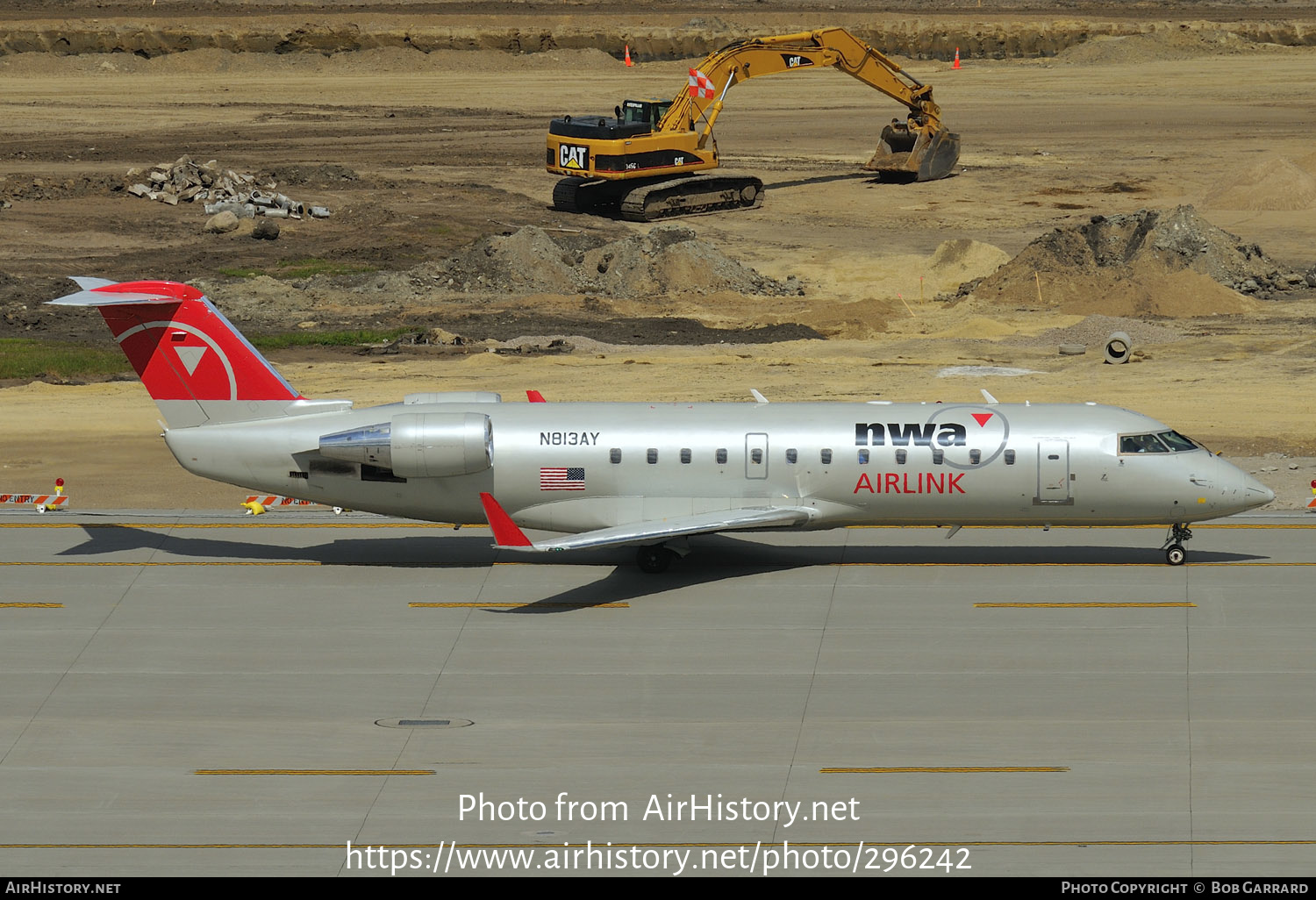 Aircraft Photo of N813AY | Bombardier CRJ-200LR (CL-600-2B19) | NWA Airlink | AirHistory.net #296242