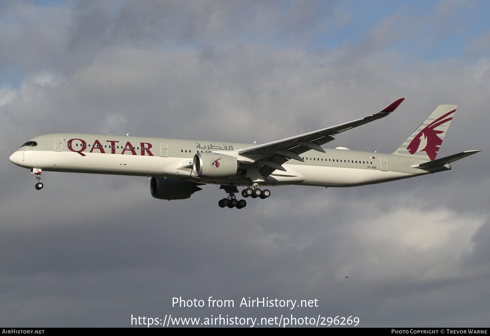 Aircraft Photo of A7-ANO | Airbus A350-1041 | Qatar Airways | AirHistory.net #296269