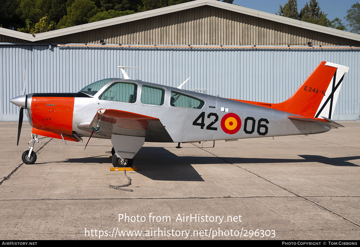 Aircraft Photo of E.24A-6 | Beech F33C Bonanza | Spain - Air Force | AirHistory.net #296303