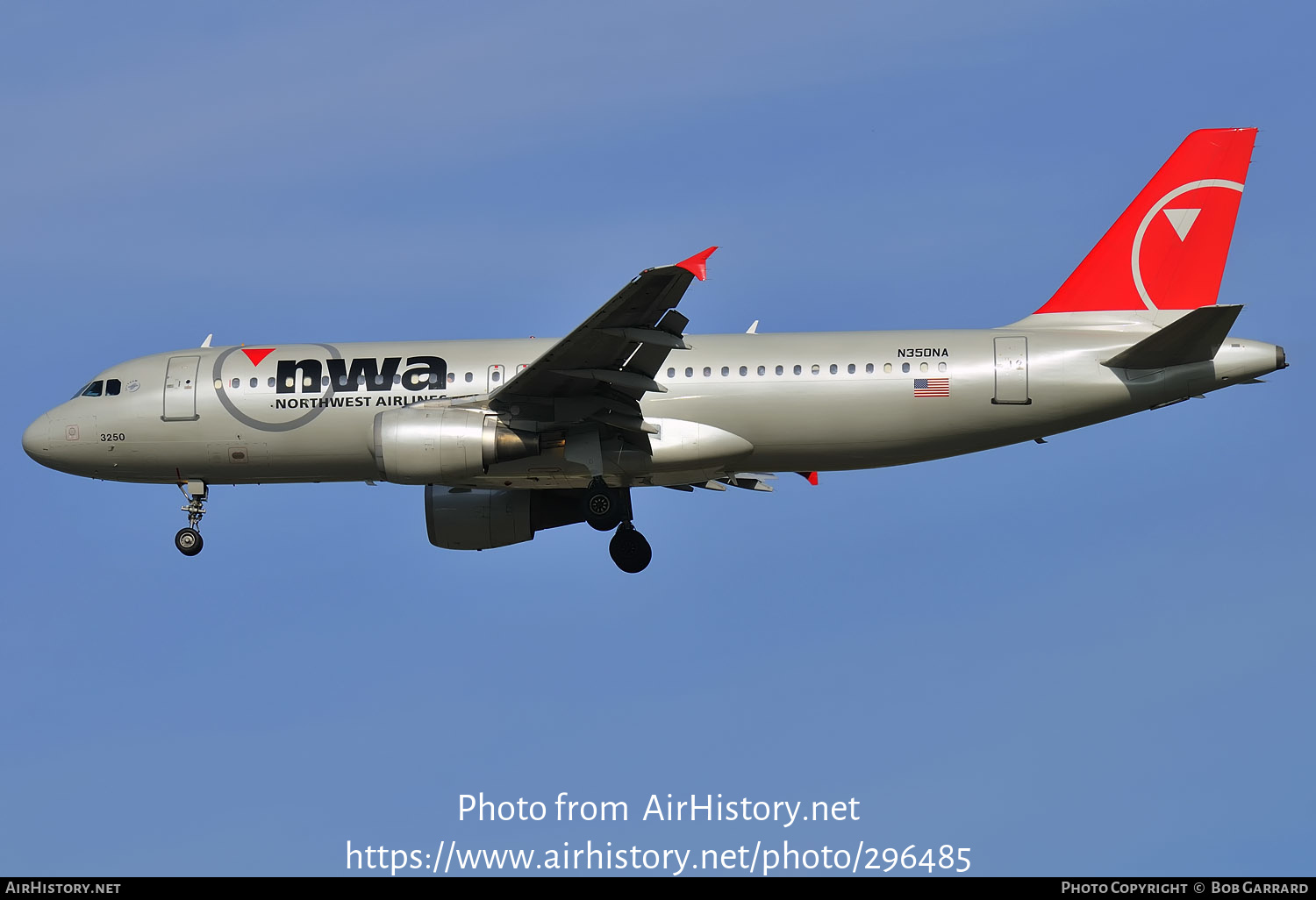 Aircraft Photo of N350NA | Airbus A320-212 | Northwest Airlines | AirHistory.net #296485