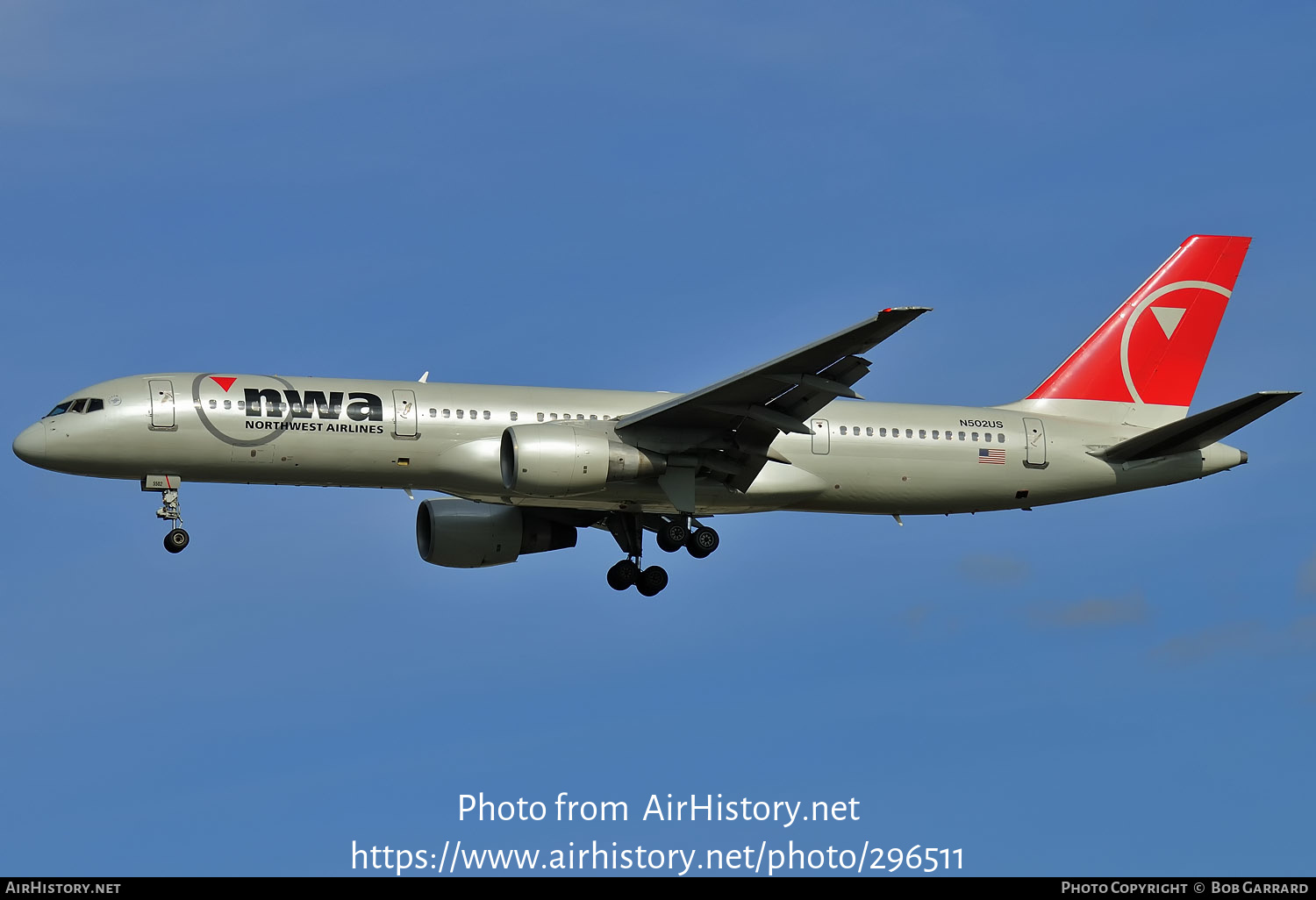 Aircraft Photo of N502US | Boeing 757-251 | Northwest Airlines | AirHistory.net #296511