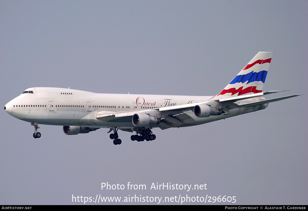 Aircraft Photo of HS-UTB | Boeing 747-246B | Orient Thai Airlines | AirHistory.net #296605