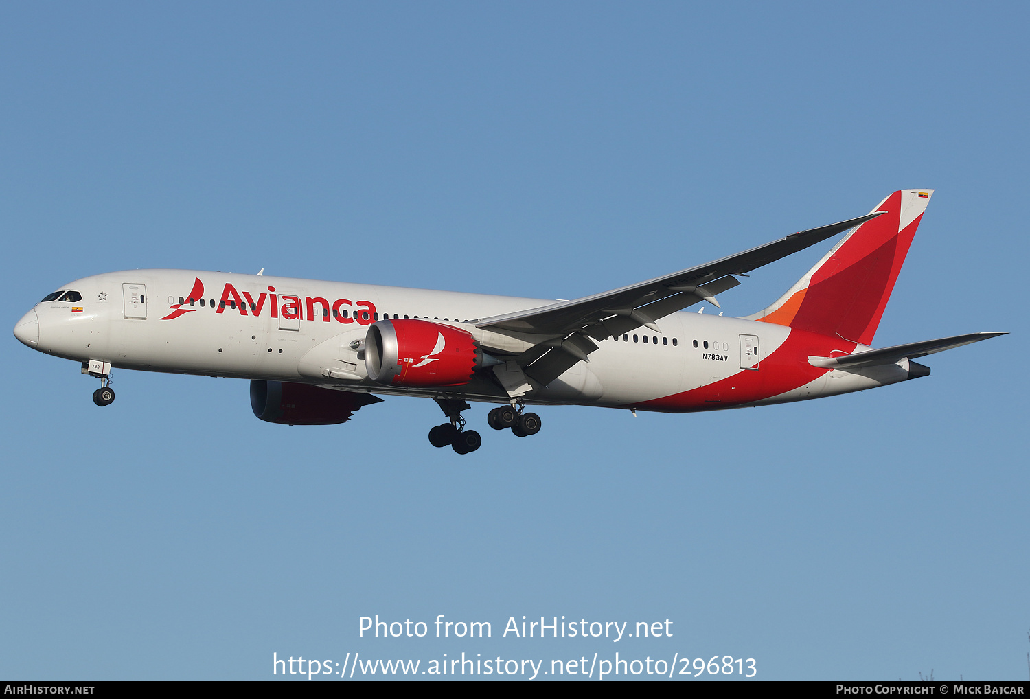 Aircraft Photo of N783AV | Boeing 787-8 Dreamliner | Avianca | AirHistory.net #296813