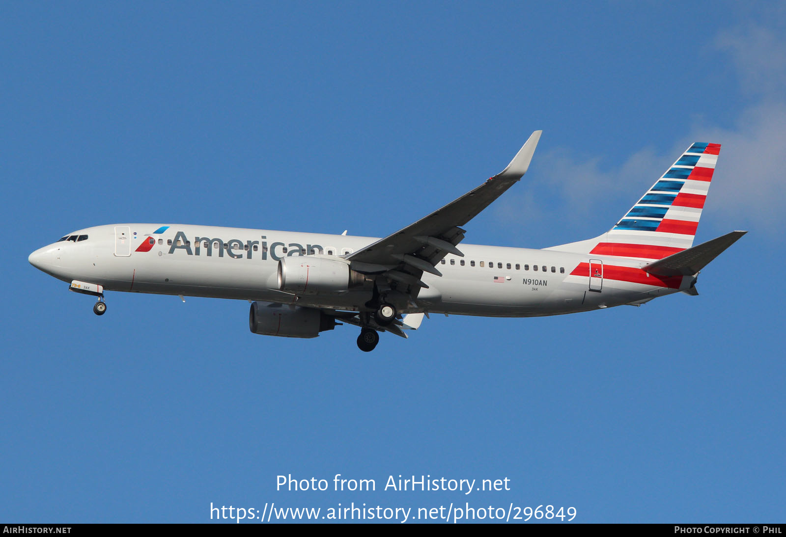 Aircraft Photo of N910AN | Boeing 737-823 | American Airlines | AirHistory.net #296849