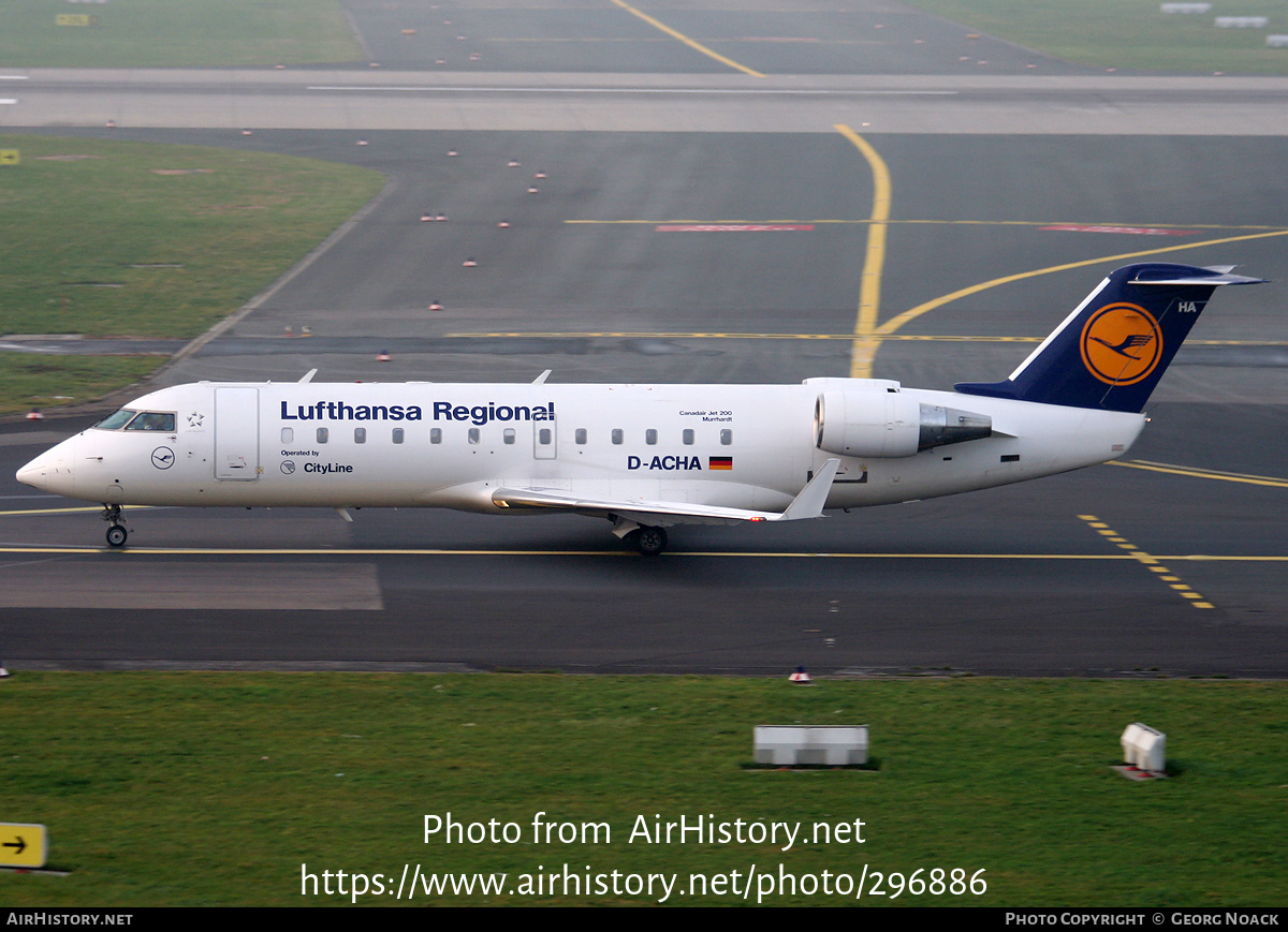 Aircraft Photo of D-ACHA | Bombardier CRJ-200LR (CL-600-2B19) | Lufthansa Regional | AirHistory.net #296886