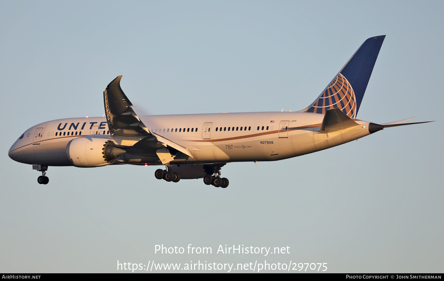 Aircraft Photo of N27908 | Boeing 787-8 Dreamliner | United Airlines | AirHistory.net #297075