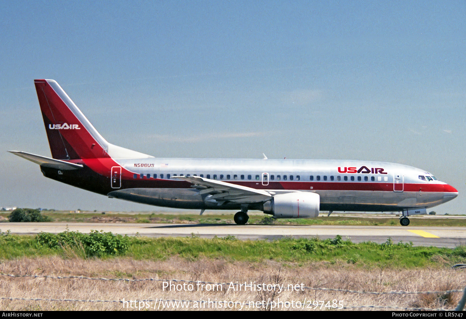 Aircraft Photo of N586US | Boeing 737-301 | USAir | AirHistory.net #297485