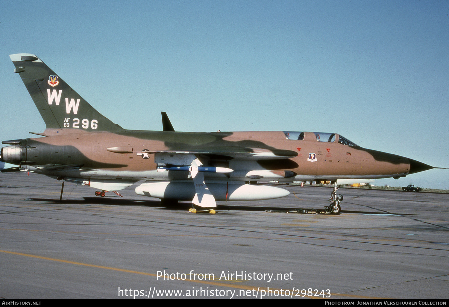 Aircraft Photo of 63-8296 / AF63-296 | Republic F-105G Thunderchief | USA - Air Force | AirHistory.net #298243