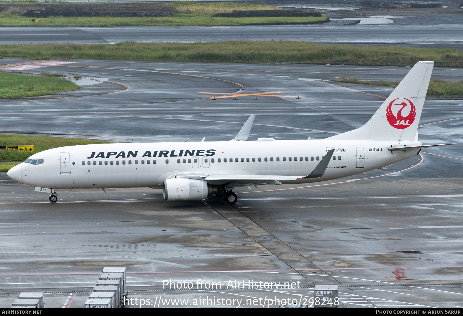 Aircraft Photo of JA314J | Boeing 737-846 | Japan Airlines - JAL | AirHistory.net #298248