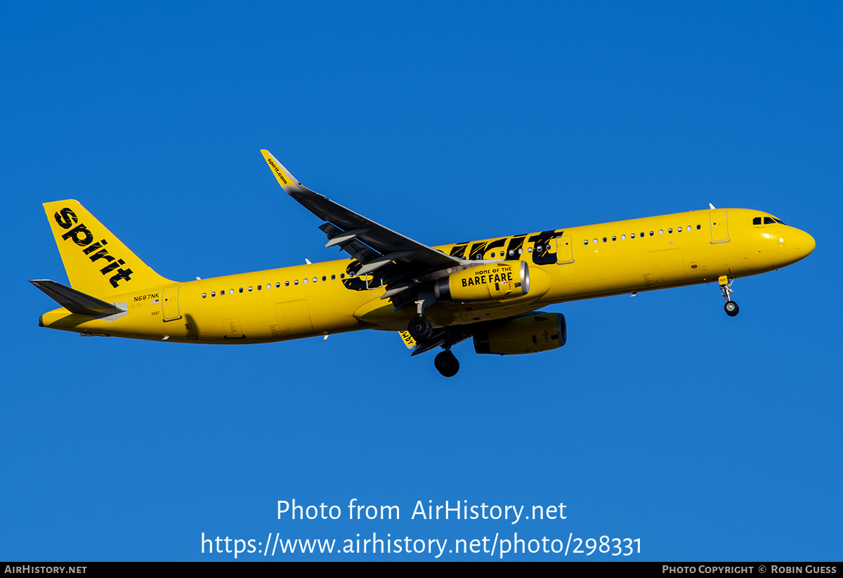 Aircraft Photo of N687NK | Airbus A321-231 | Spirit Airlines | AirHistory.net #298331