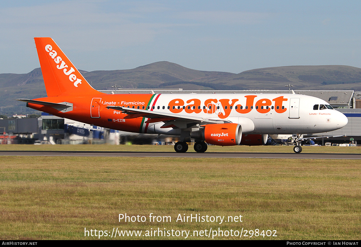 Aircraft Photo of G-EZIW | Airbus A319-111 | EasyJet | AirHistory.net #298402