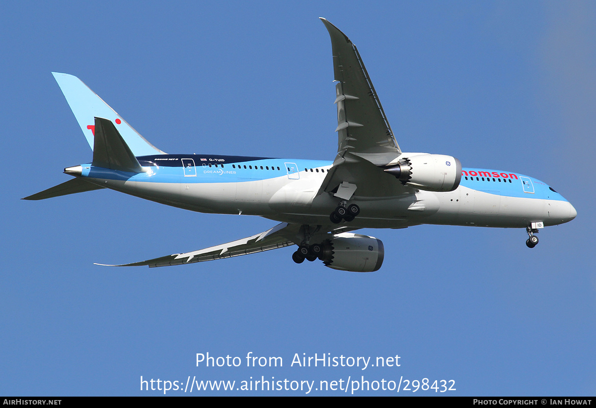 Aircraft Photo of G-TUID | Boeing 787-8 Dreamliner | Thomson Airways | AirHistory.net #298432