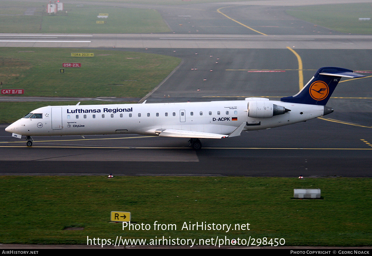 Aircraft Photo of D-ACPK | Bombardier CRJ-701ER (CL-600-2C10) | Lufthansa Regional | AirHistory.net #298450