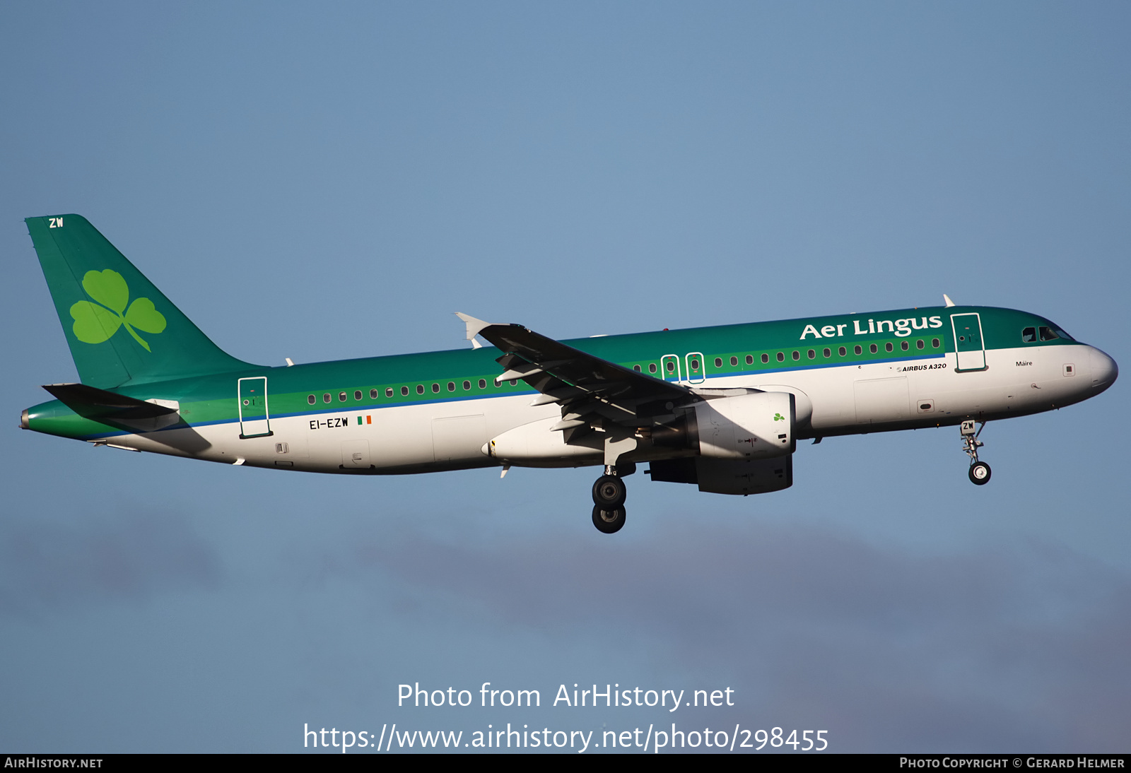 Aircraft Photo of EI-EZW | Airbus A320-214 | Aer Lingus | AirHistory.net #298455