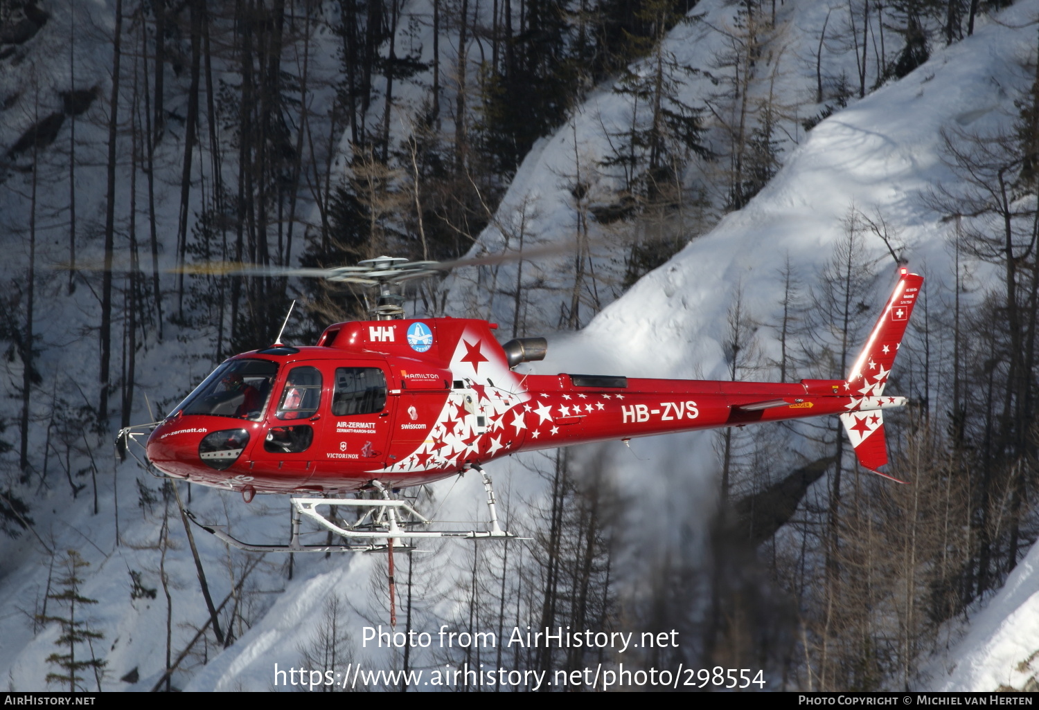 Aircraft Photo of HB-ZVS | Aerospatiale AS-350B-3 Ecureuil | Air Zermatt | AirHistory.net #298554