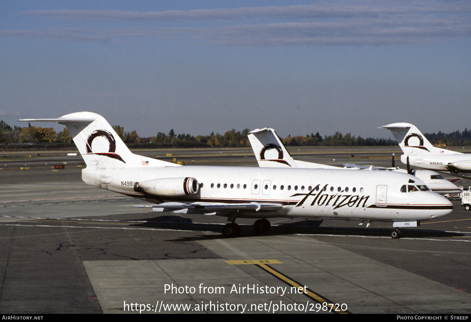 Aircraft Photo of N498US | Fokker F28-4000 Fellowship | Horizon Air | AirHistory.net #298720