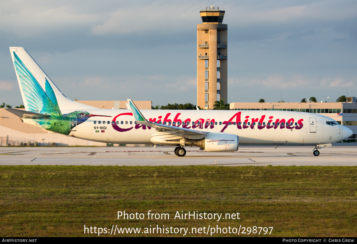 Aircraft Photo of 9Y-BGI | Boeing 737-8Q8 | Caribbean Airlines | AirHistory.net #298797