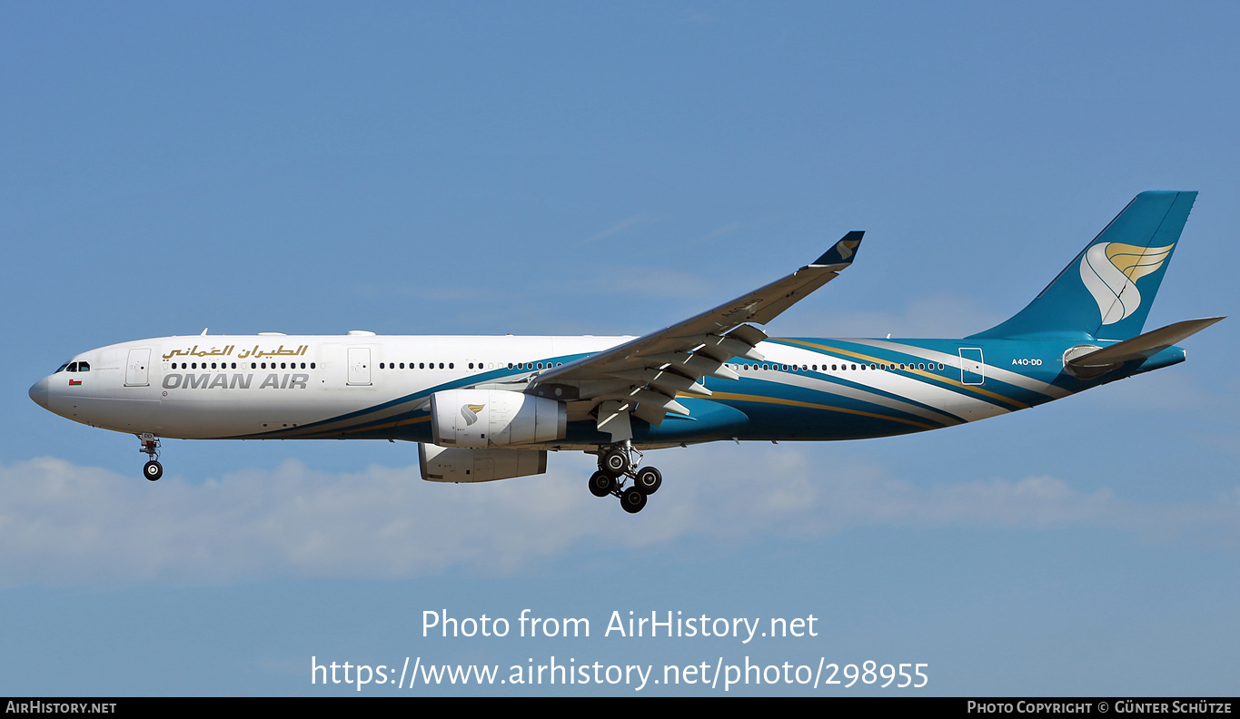 Aircraft Photo of A4O-DD | Airbus A330-343 | Oman Air | AirHistory.net #298955