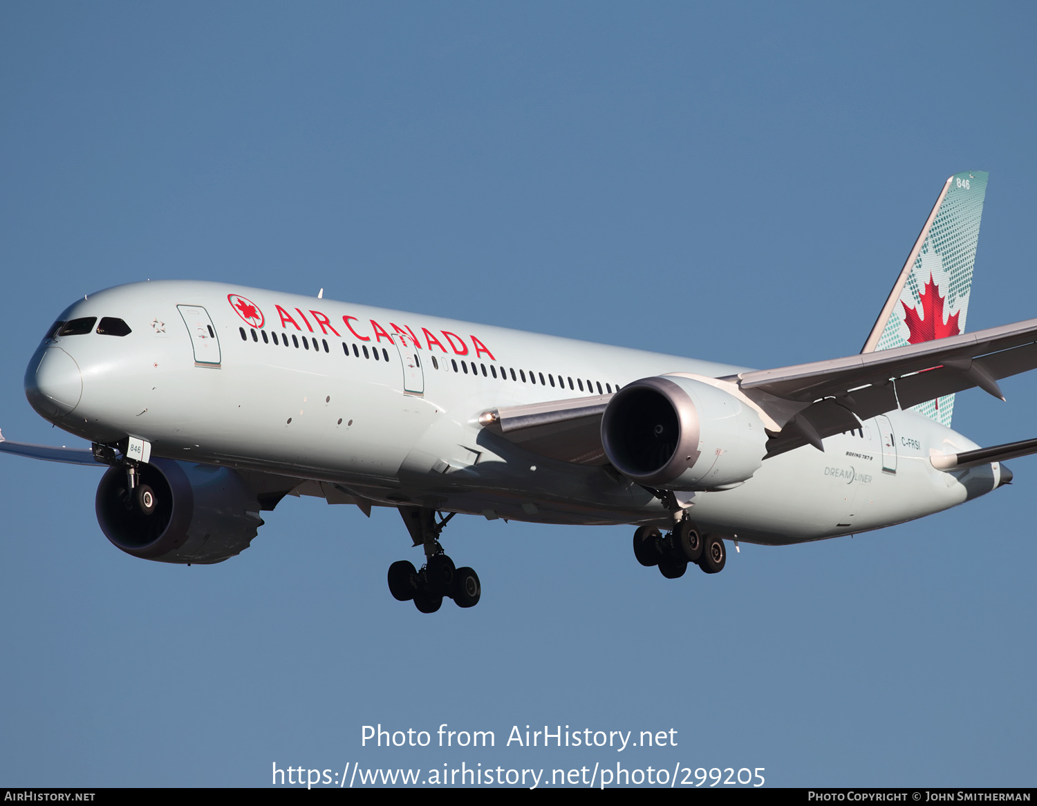 Aircraft Photo of C-FRSI | Boeing 787-9 Dreamliner | Air Canada | AirHistory.net #299205