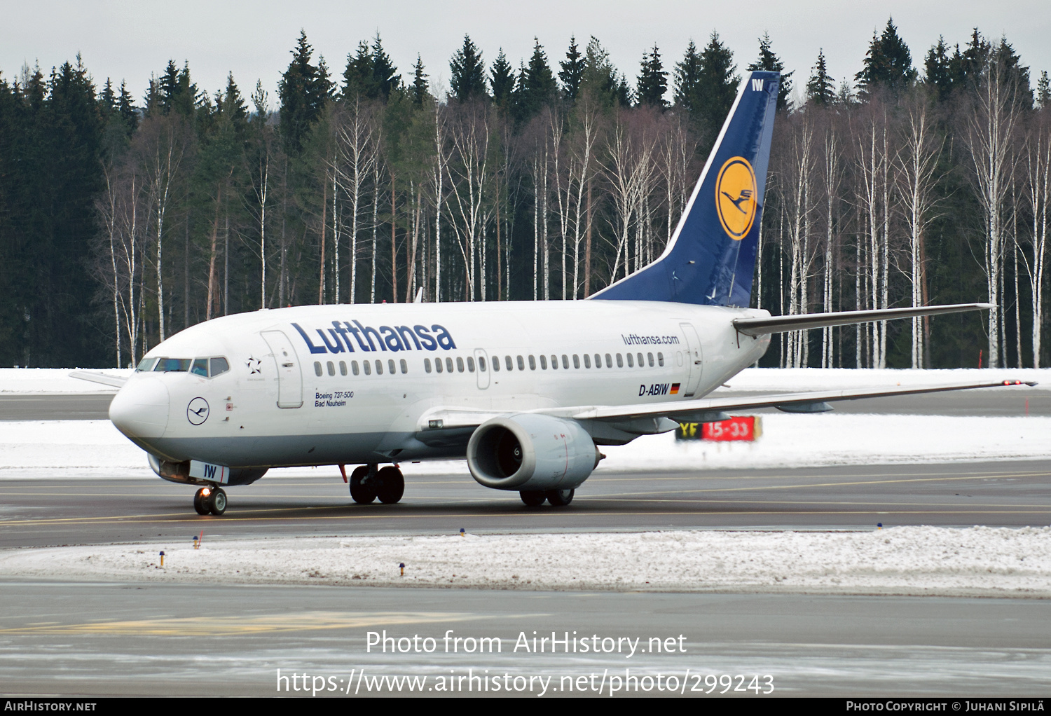 Aircraft Photo of D-ABIW | Boeing 737-530 | Lufthansa | AirHistory.net #299243