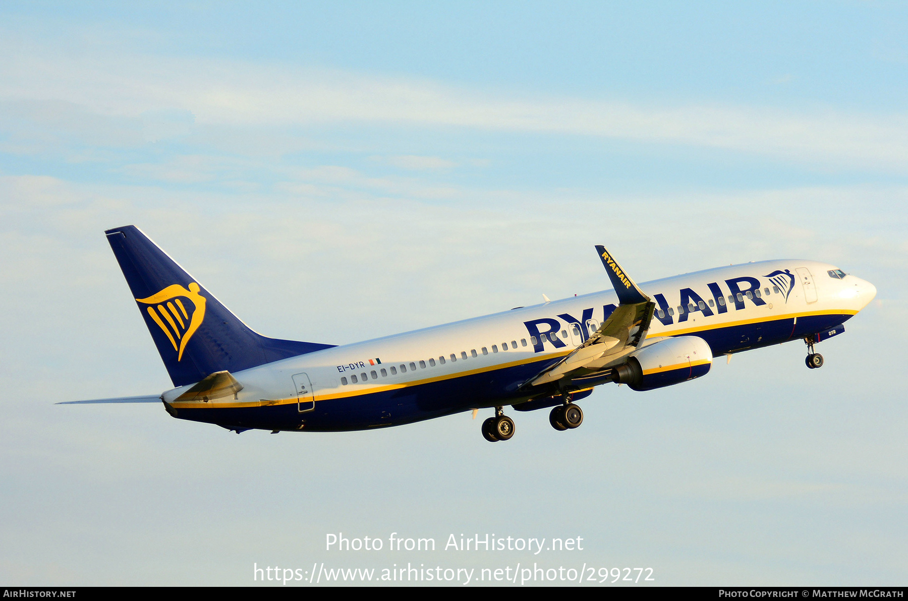 Aircraft Photo of EI-DYR | Boeing 737-8AS | Ryanair | AirHistory.net #299272