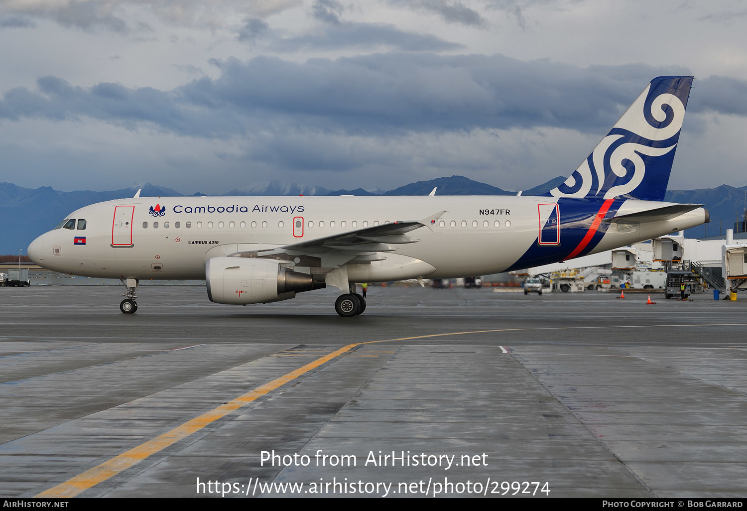 Aircraft Photo of N947FR | Airbus A319-111 | Cambodia Airways | AirHistory.net #299274