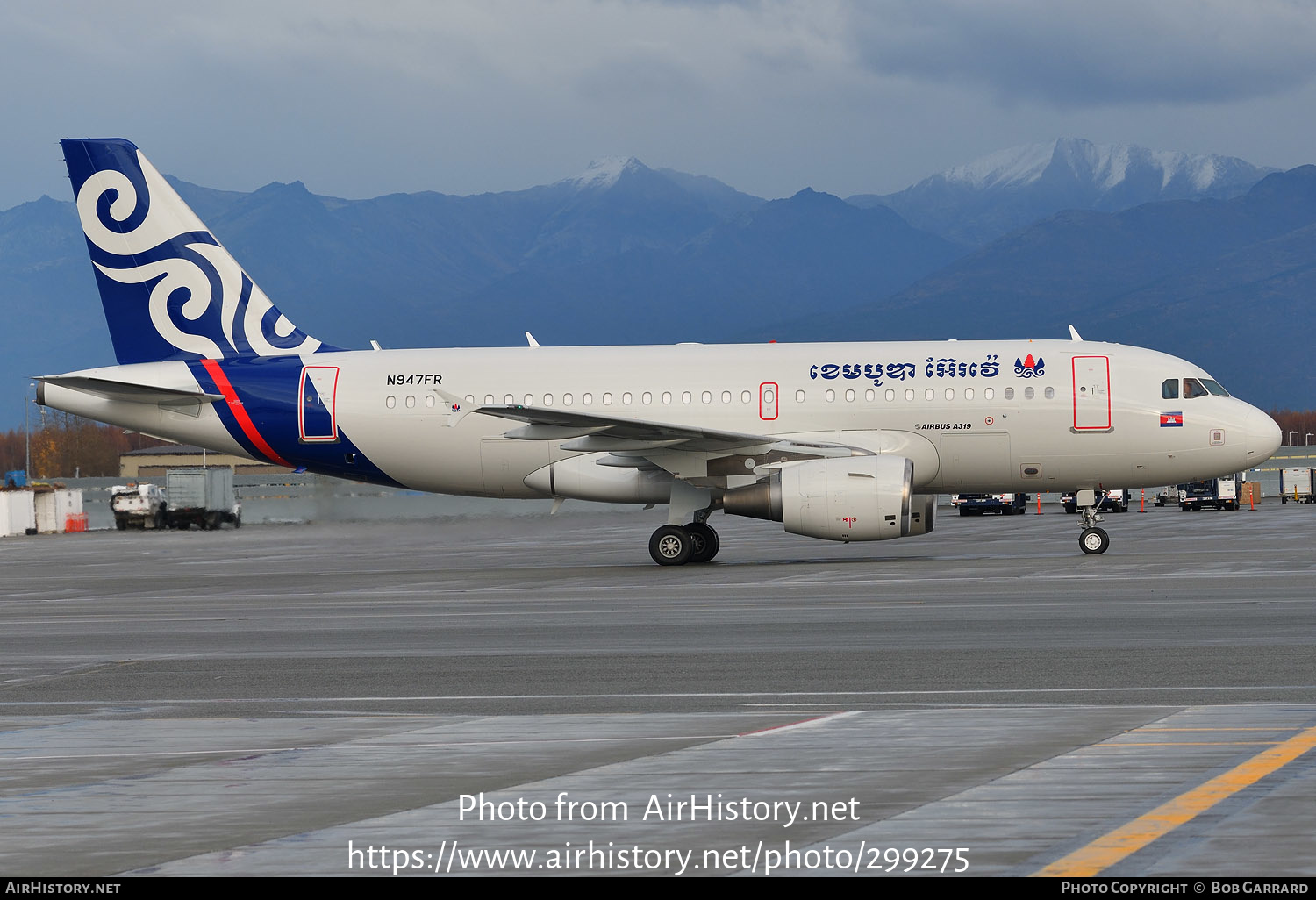 Aircraft Photo of N947FR | Airbus A319-111 | Cambodia Airways | AirHistory.net #299275