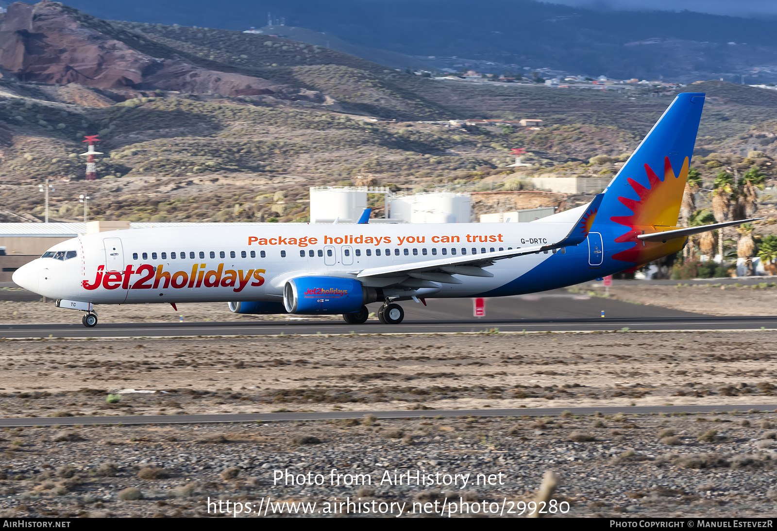 Aircraft Photo of G-DRTC | Boeing 737-808 | Jet2 Holidays | AirHistory.net #299280