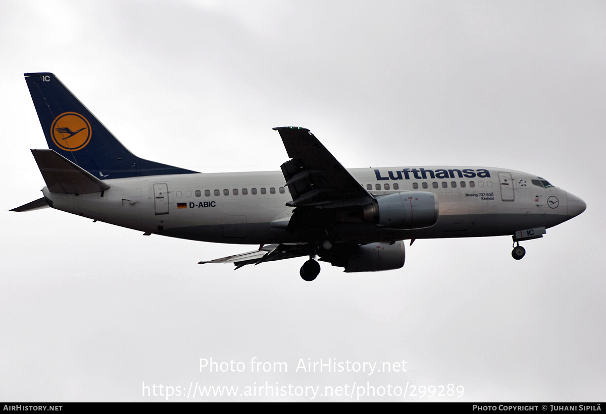 Aircraft Photo of D-ABIC | Boeing 737-530 | Lufthansa | AirHistory.net #299289